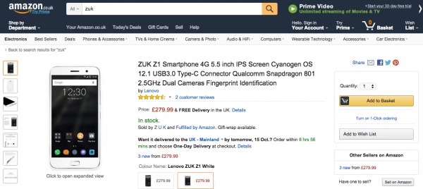 Amazon UK ZUK Z1