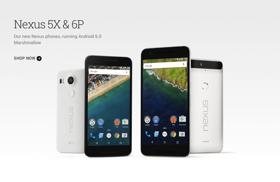 Google Store Nexus 5X Nexus 6P A