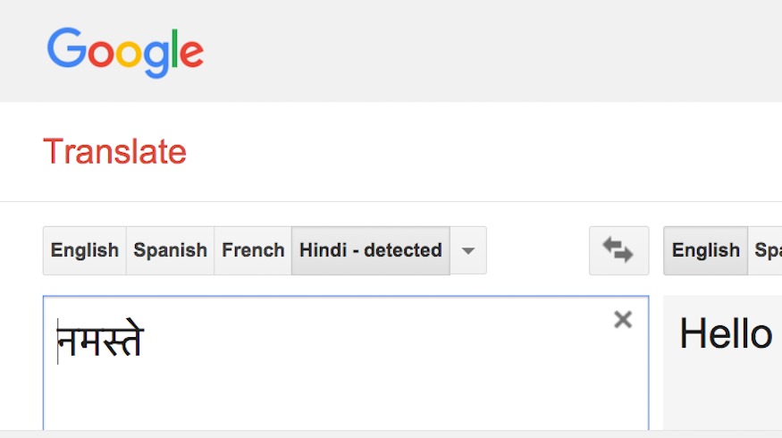 google translate english to hindi