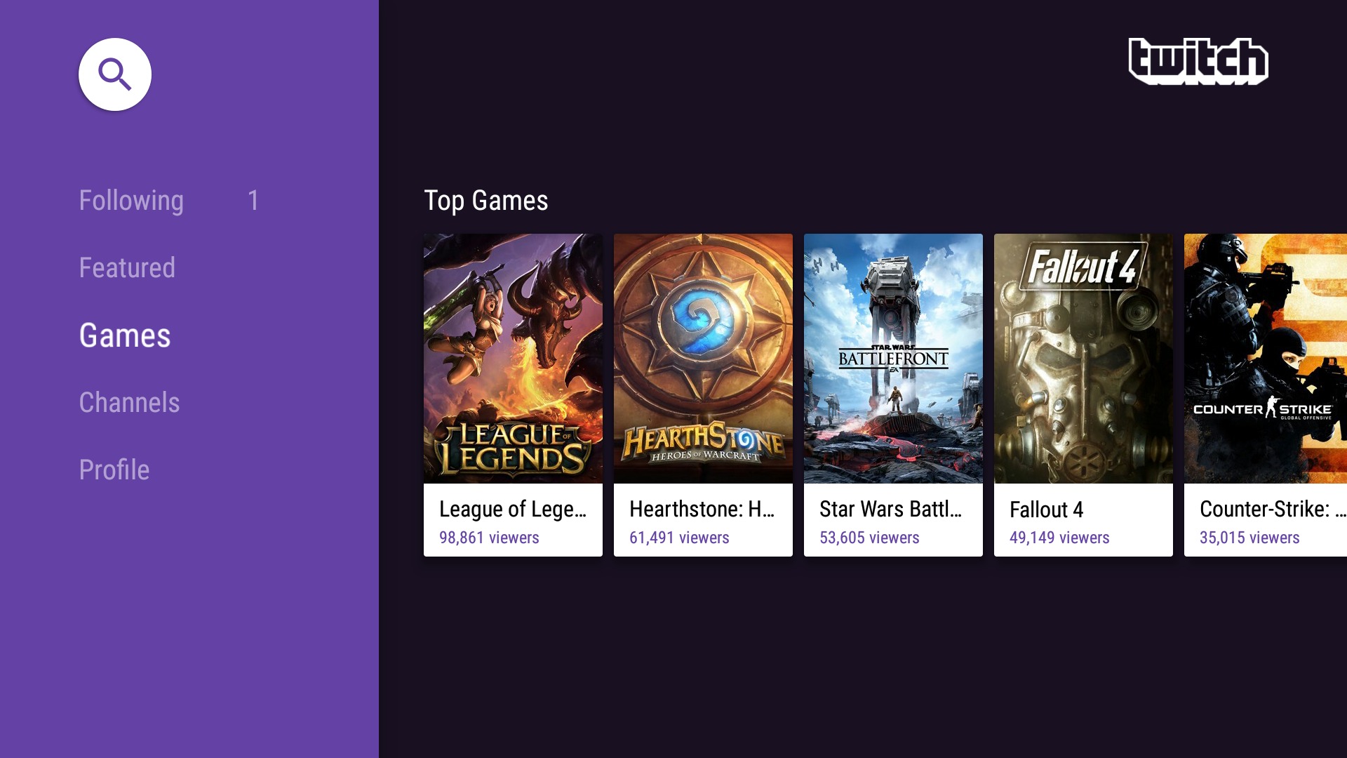 samsung tv twitch app