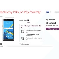 BlackBerry Priv vodafone uk