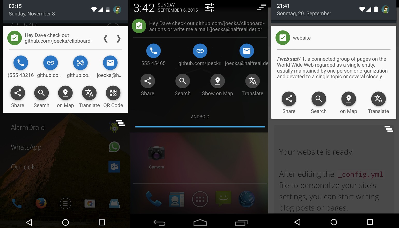 google voice actions in android app