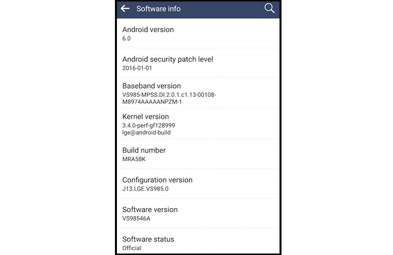 LG G3 Android 6.0 Marshmallow