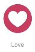 Facebook Reactions love heart