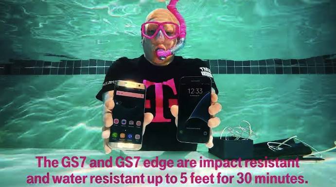 Samsung Galaxy S7 Unboxing Video T-mobile under water 3