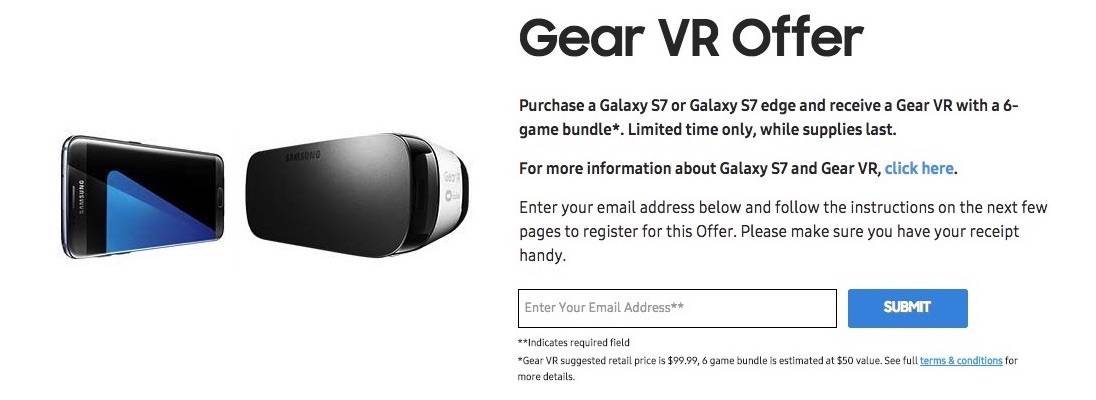 ATT Galaxy S7 Gear VR promo