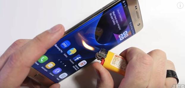 Samsung Galaxy S7 burn test