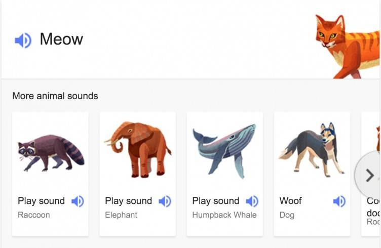 Google Search animanl sound