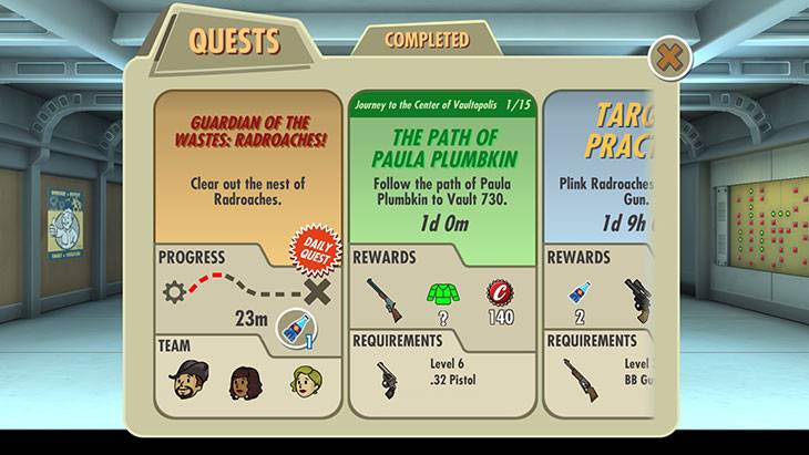 fallout shelter best quest stats