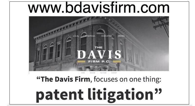 The Davis Firm patent litigation