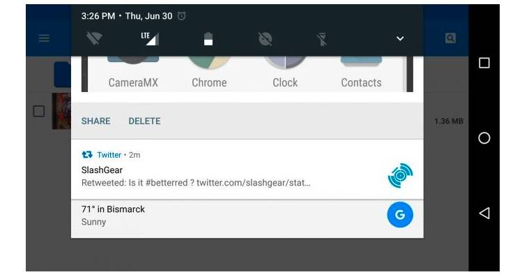 Android Nougat Notification Shade