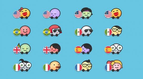 Waze Olympic Teams Country Flags