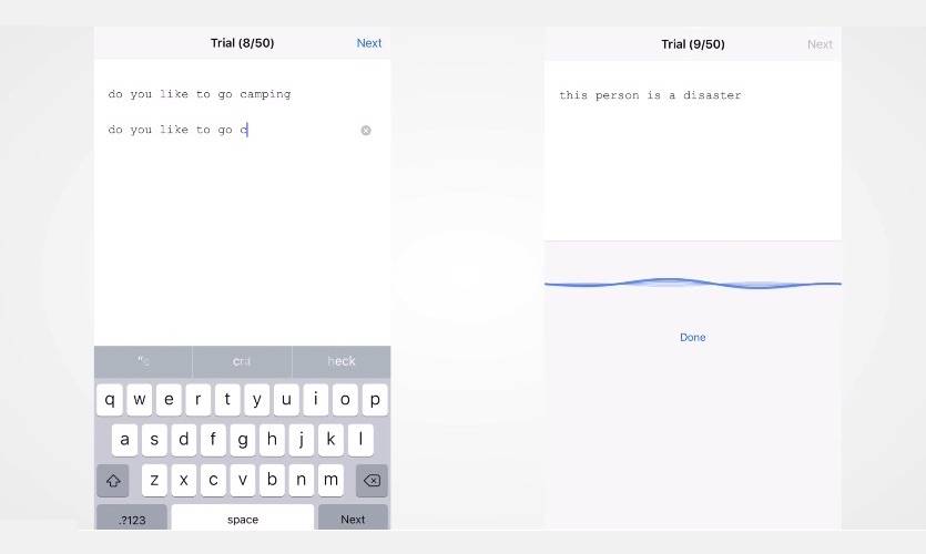 Typing voice program