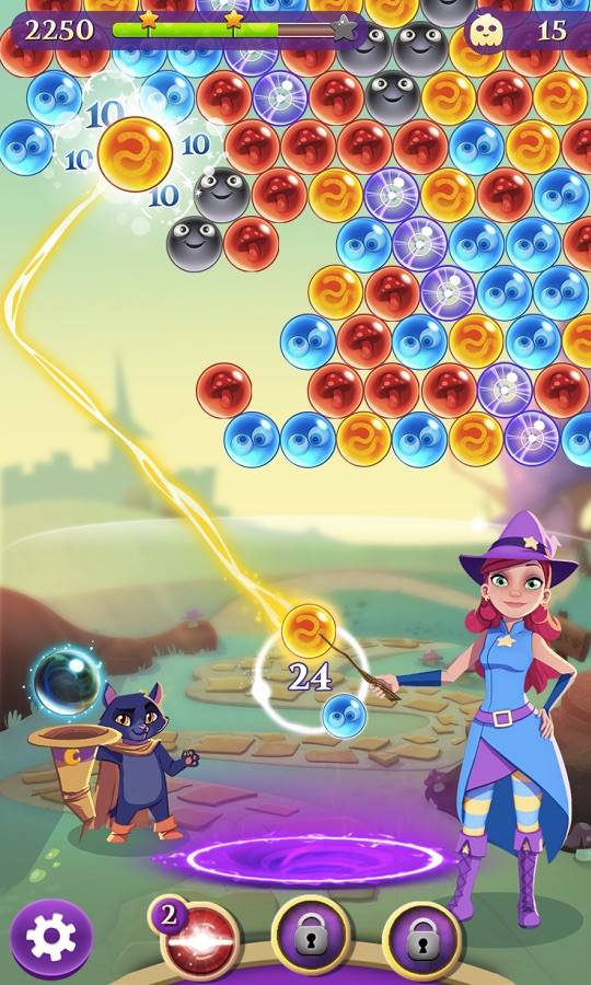 what levels in bubble witch saga 3 have fairy nest bubbles