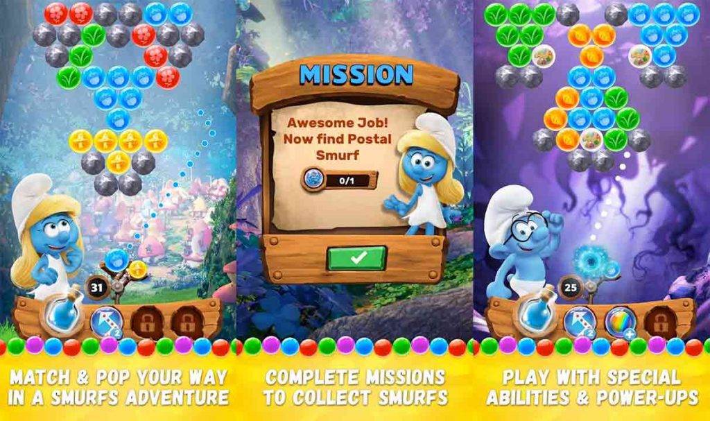 Os Smurfs: Bubble Shooter na App Store