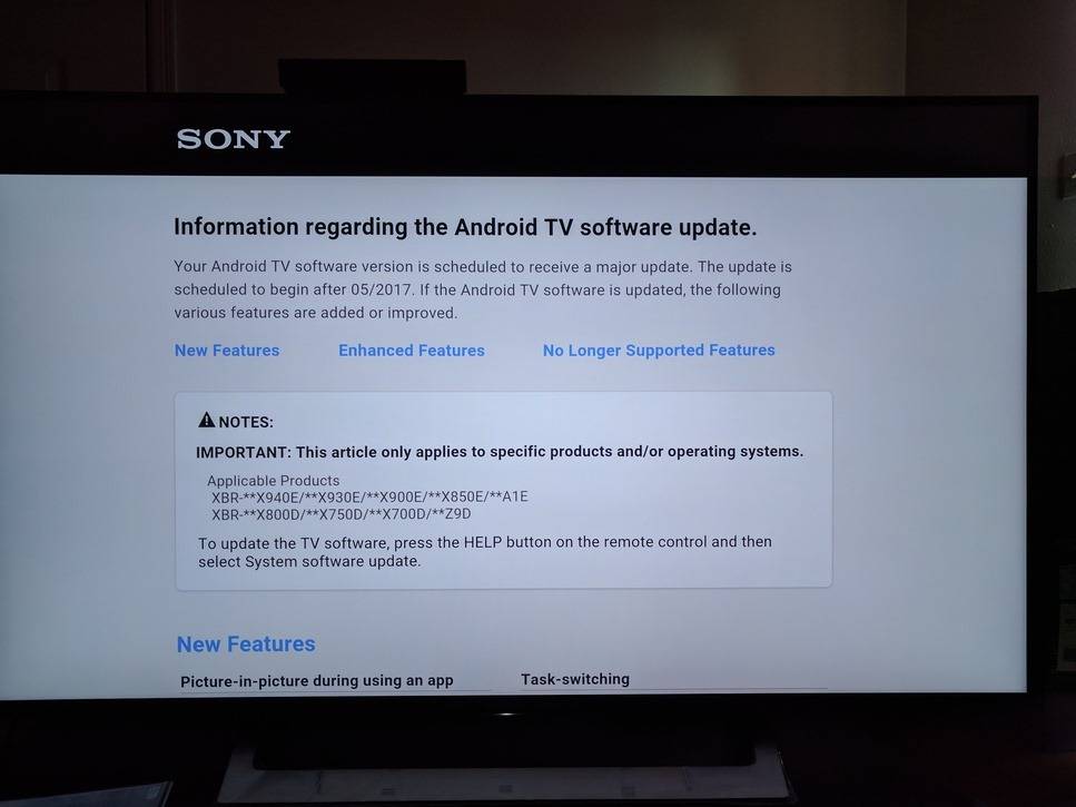 upgrade sony tv firmware to android