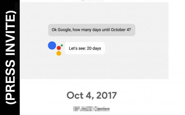 Google October 4 Press Invite