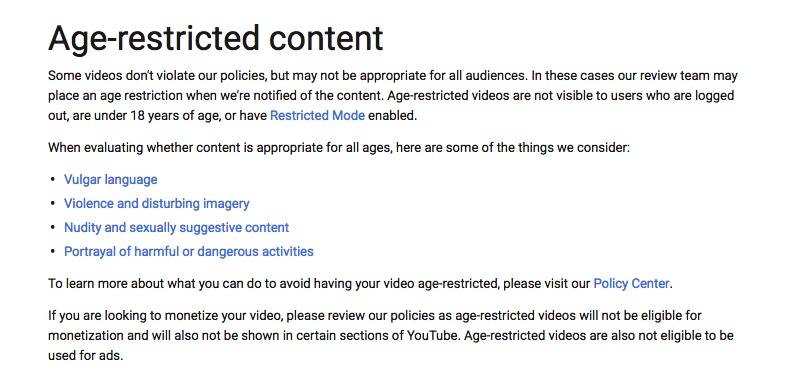 YouTube flags age-restricted videos before reaching the Kids app