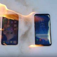 iPhone X vs Samsung Galaxy S8 Burn Test