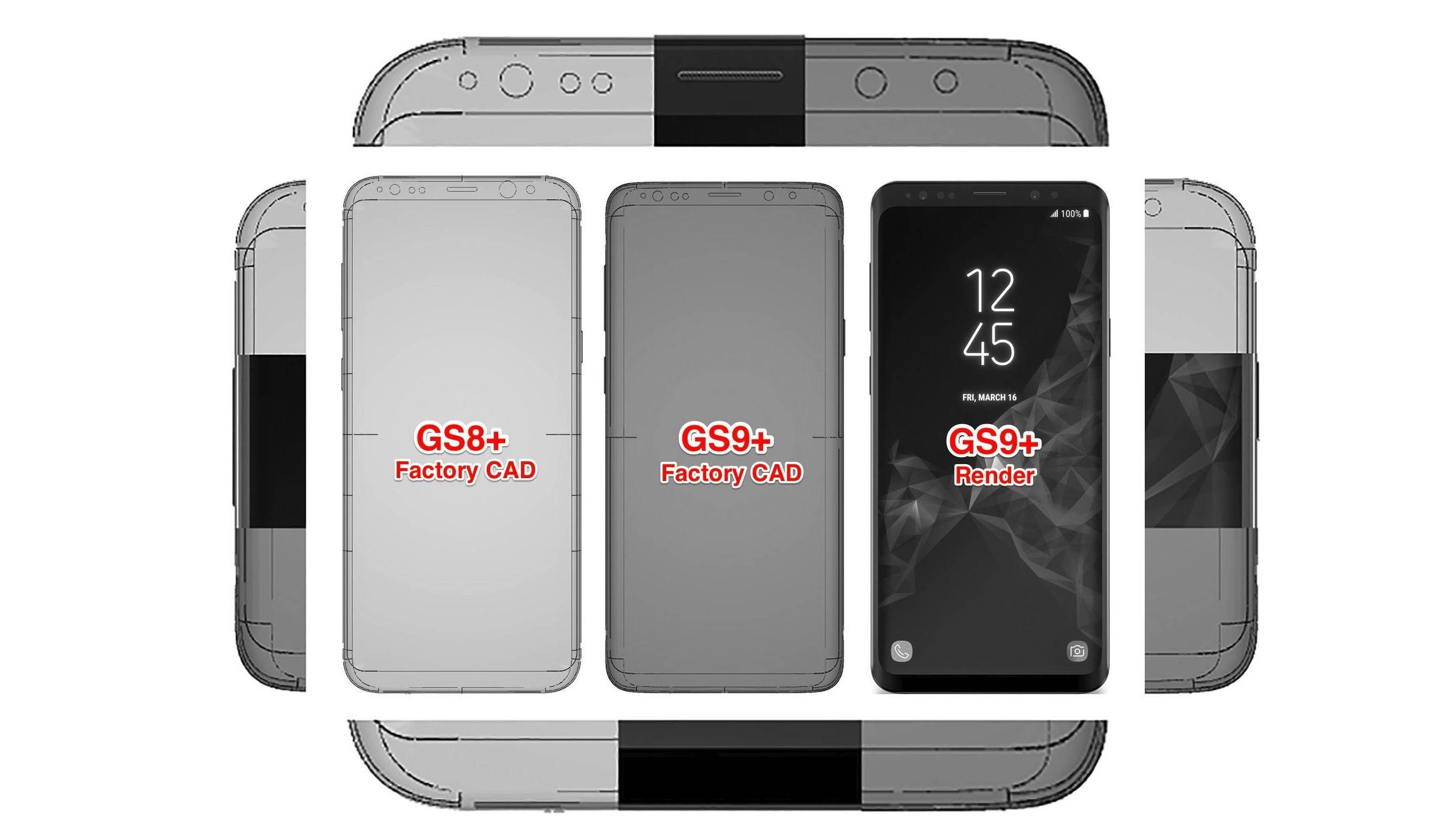 Samsung Galaxy S9 (2018) Dimensions & Drawings