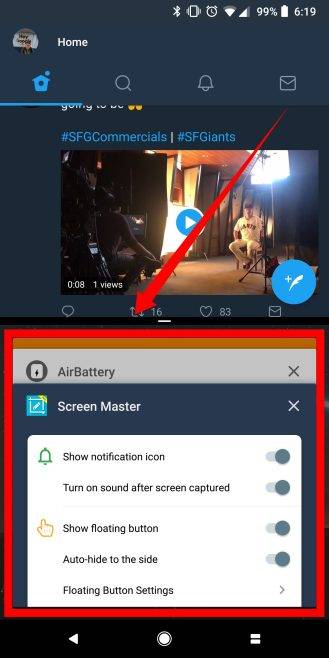 split screen android phone