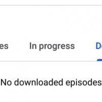 Downloads tab Google Podcasts