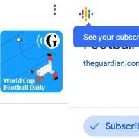 Google Podcasts Football Weekly Subscribed
