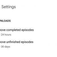 Google Podcasts Settings
