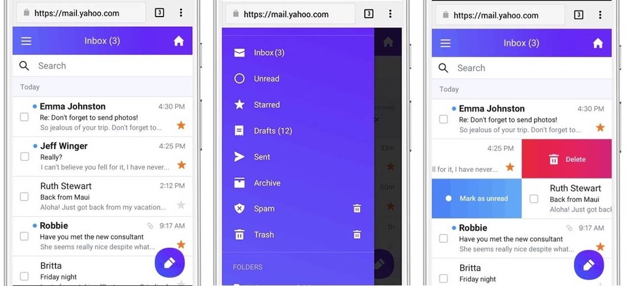 Como ler e escrever emails no Yahoo Mail para Android