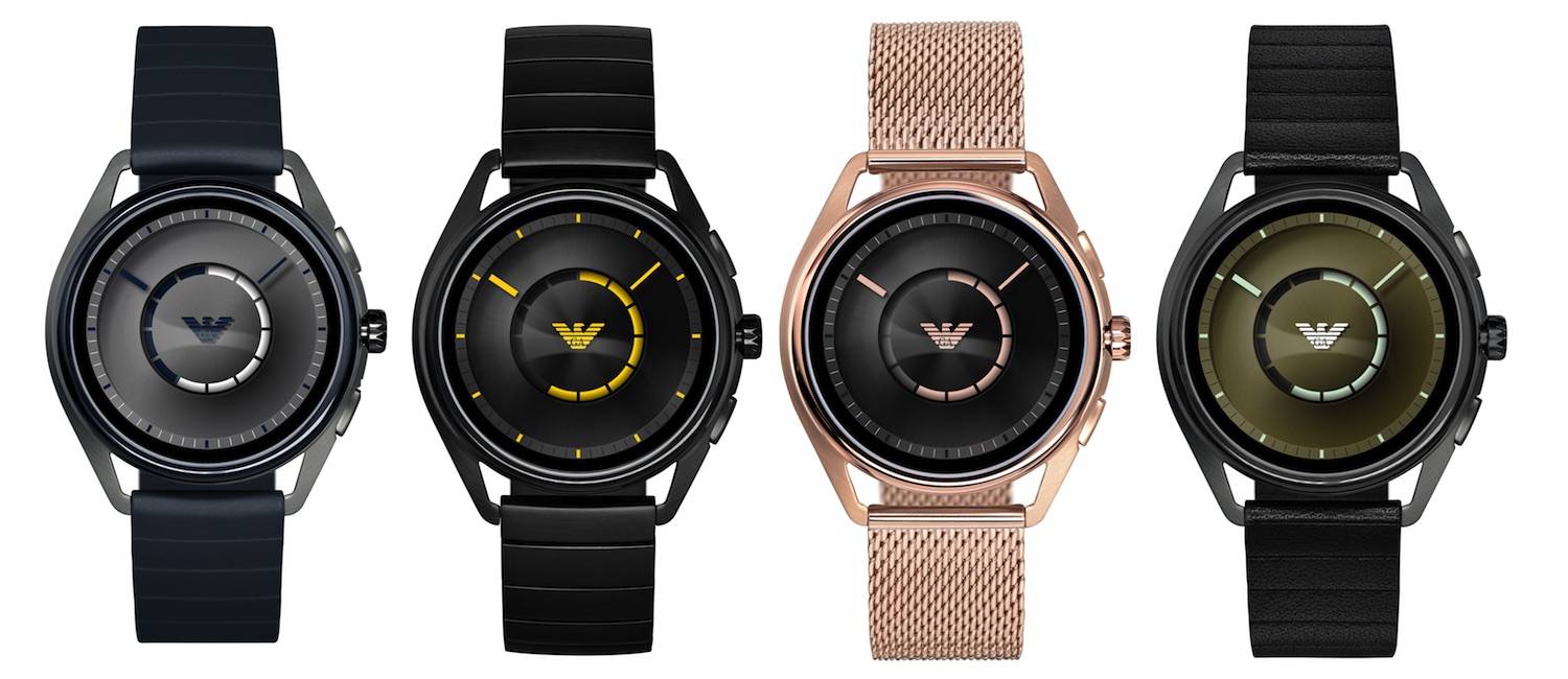 emporio armani black watches