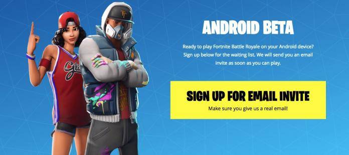 Android Beta Fortnite Epic Games