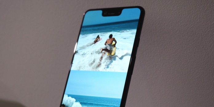 Google Pixel 3 XL notch glitch