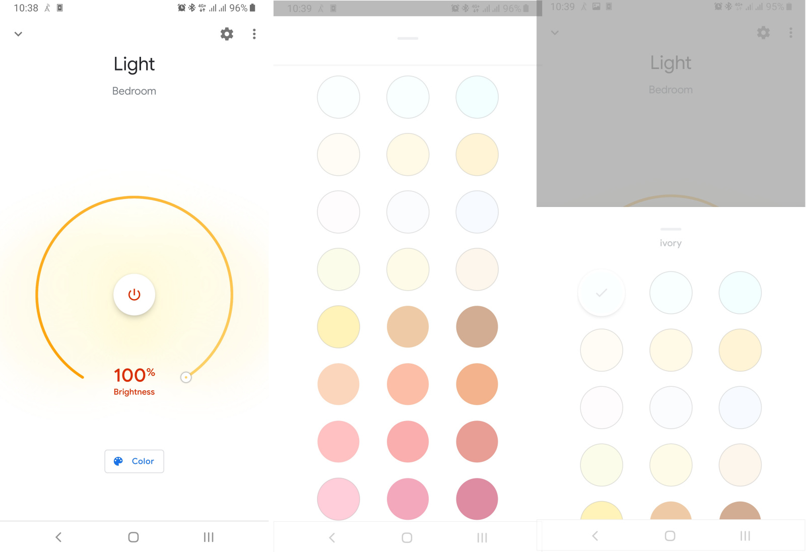 Cum obțin culori deschise pe Google Home?