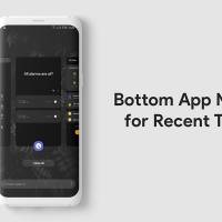 One UI Project Bottom App Menu for Recent Task