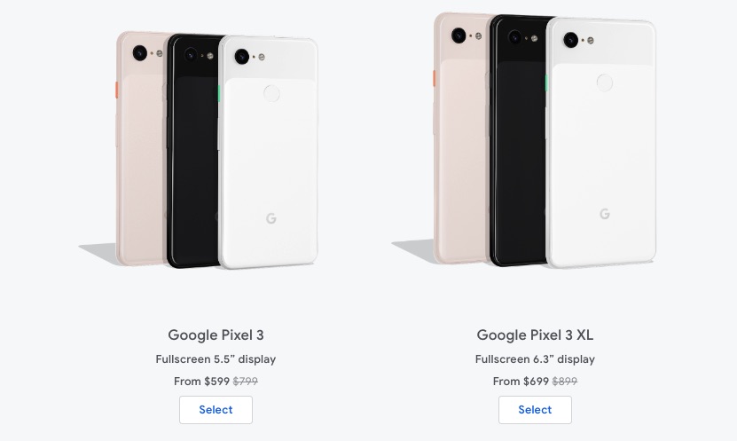 Google Pixel 3 Pixel 3 XL Discount