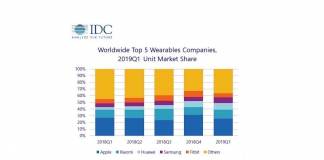 Worldwide Top 5 Wearable Companies 2019