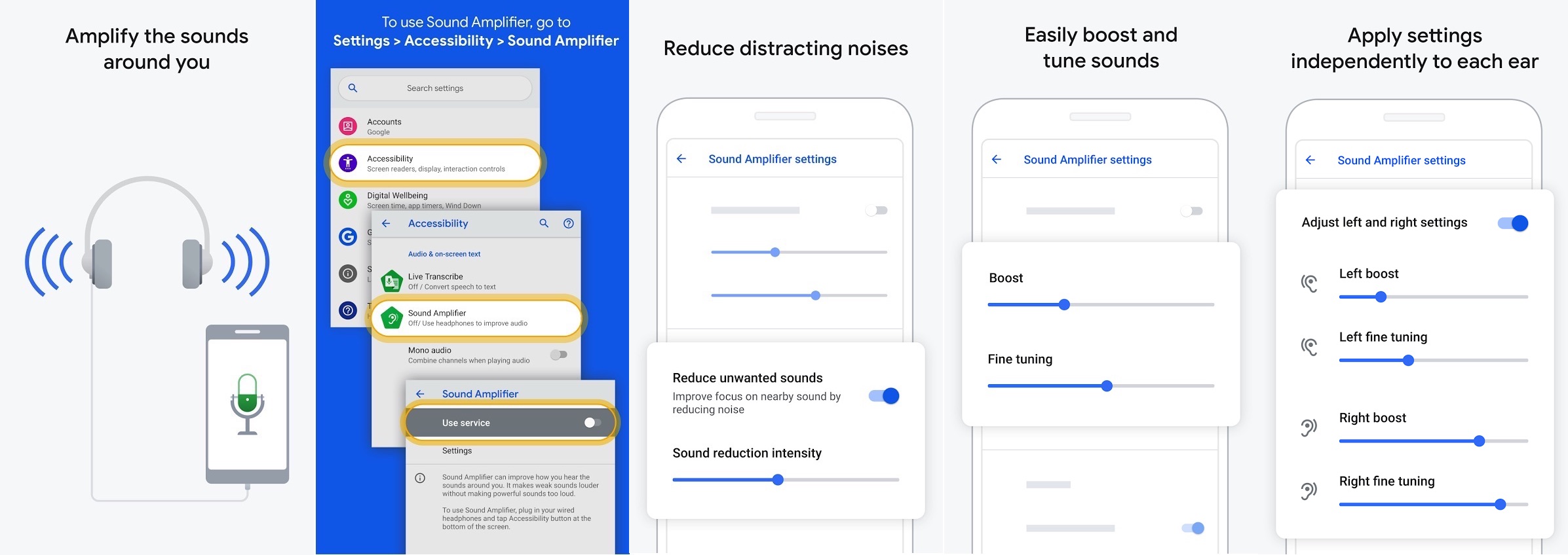 Google Sound Amplifier Screenshots