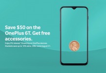 Oneplus 6T back-to-school promo