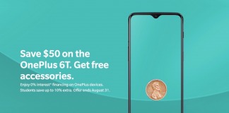Oneplus 6T back-to-school promo