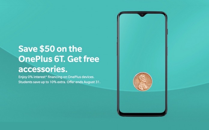 Oneplus 6T back-to-school promo