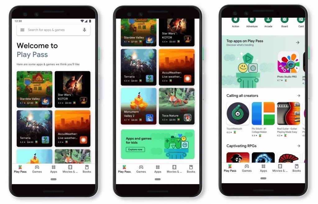 Google Play Pass Screenshots