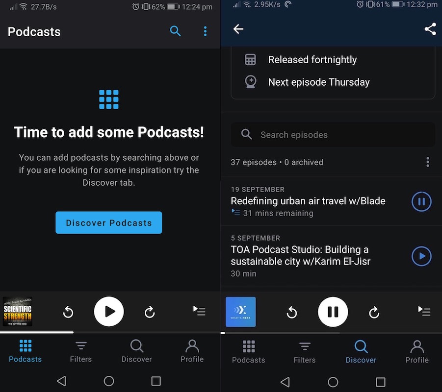 pocket casts app keeps stopping