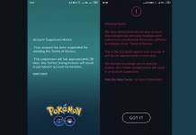 Pokemon GO Xiaomi Account Suspension Notice