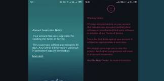 Pokemon GO Xiaomi Account Suspension Notice