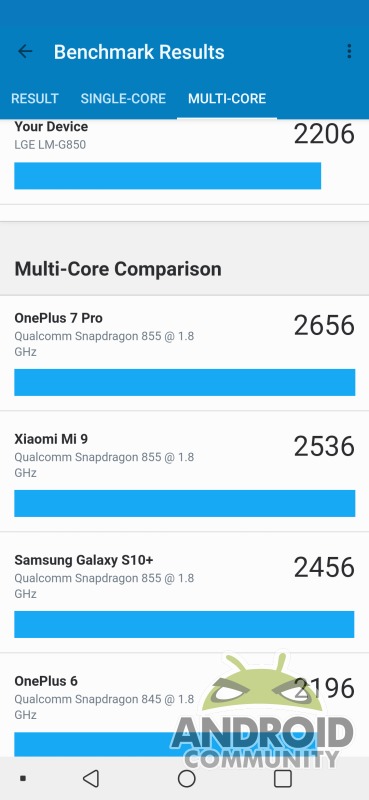 lg g8x geekbench