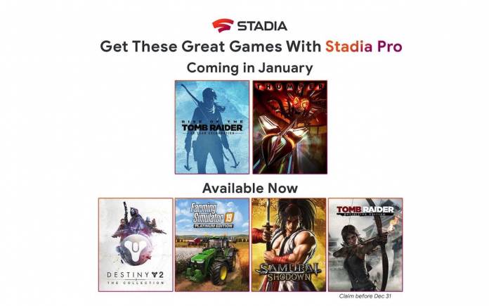 Google Stadia Pro games for January 2020