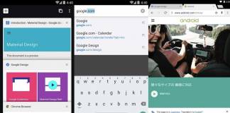 Google Chrome Beta Layout