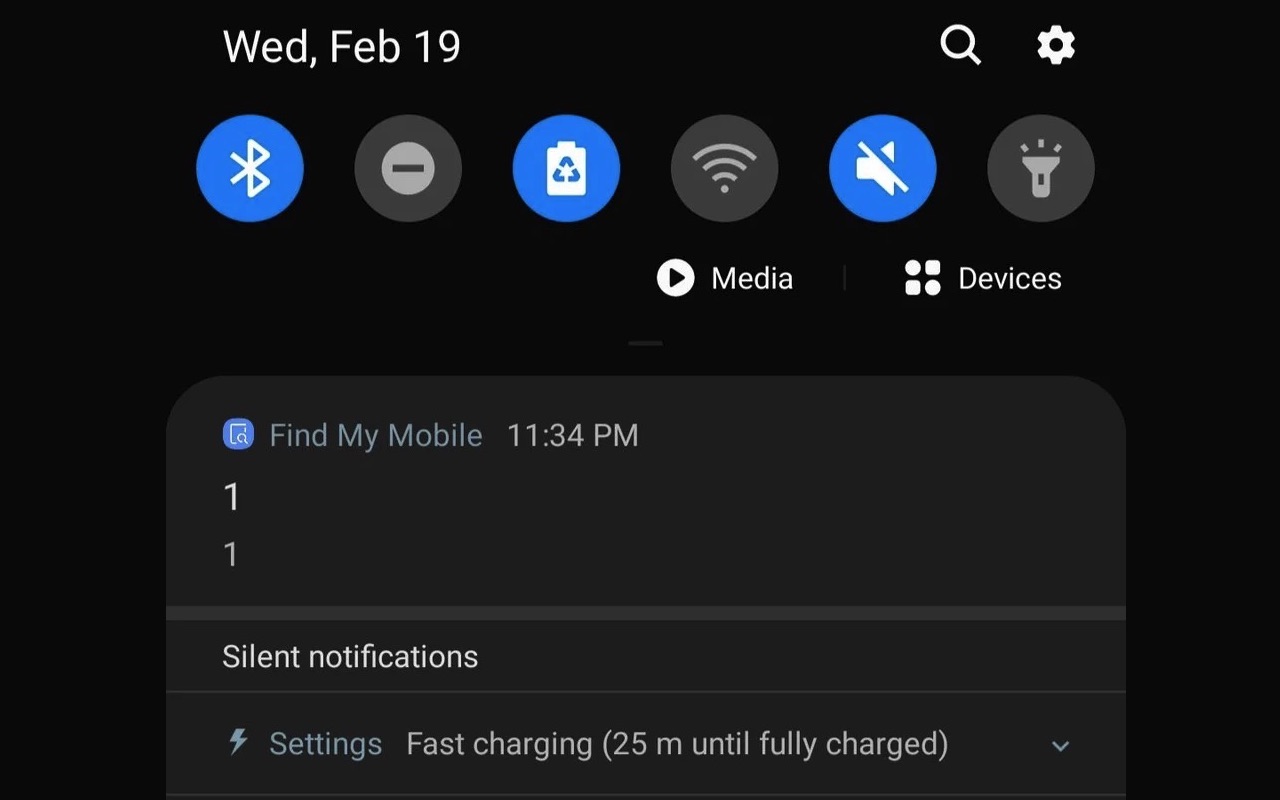 find my device android notification