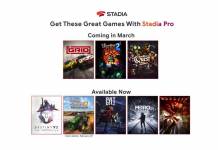 Google Stadia Pro New Games February March 2020