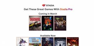 Google Stadia Pro New Games February March 2020
